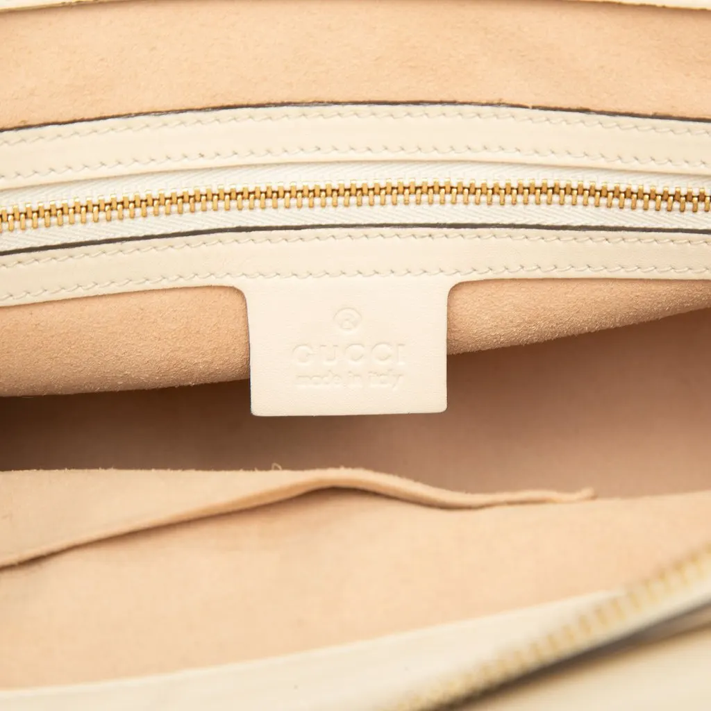 Gucci Medium Guccissima Soft Shoulder Bag White Leather Very good - Box View