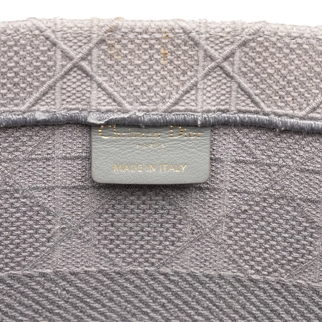 Dior Medium Cannage Embroidered Book Tote MultiColor Canvas Very good - Box View