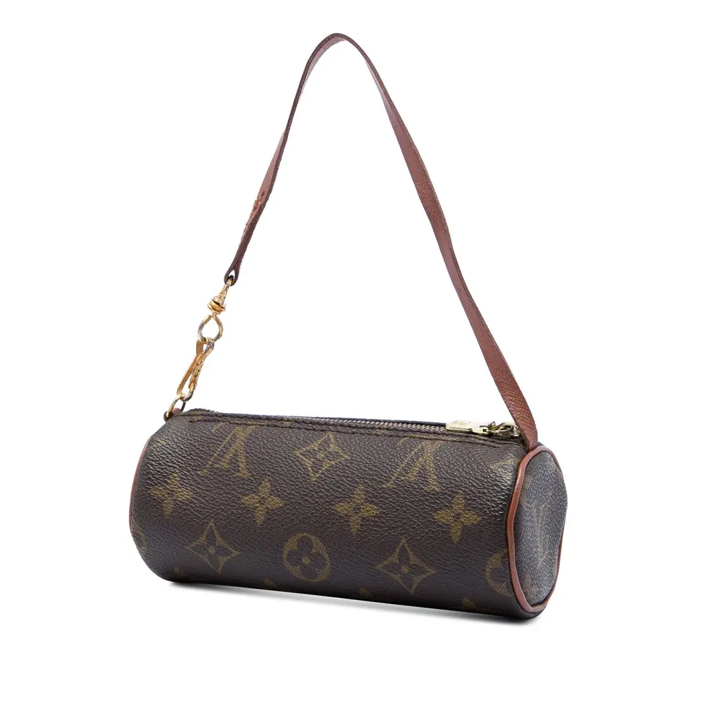 Louis Vuitton Monogram Papillon Pochette Brown Canvas Good - Back View