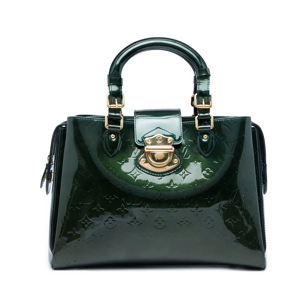 Louis Vuitton Monogram Vernis Melrose Avenue Green Leather Very good - Front View