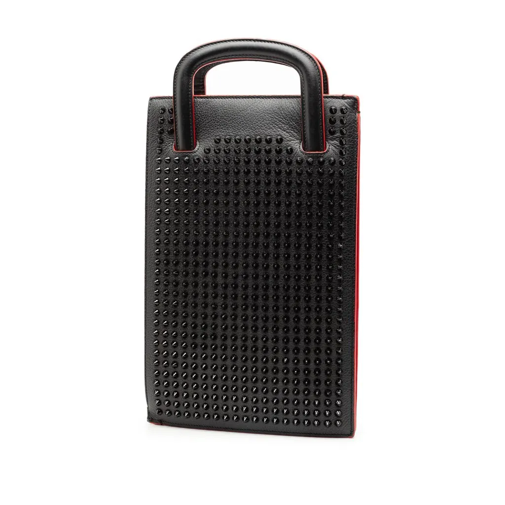 Christian Louboutin Leather Trick Track Satchel Black Leather Very good - Back View