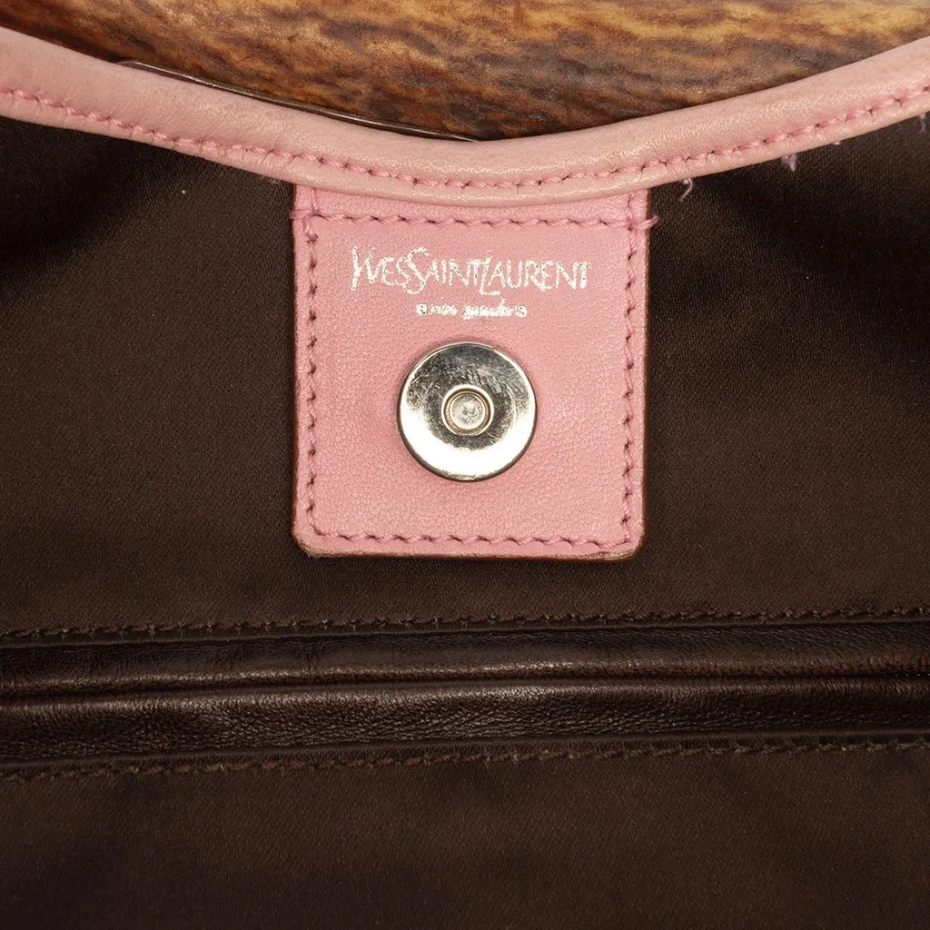 Saint Laurent Medium Canvas Mombasa Hobo Pink Very good - Box View