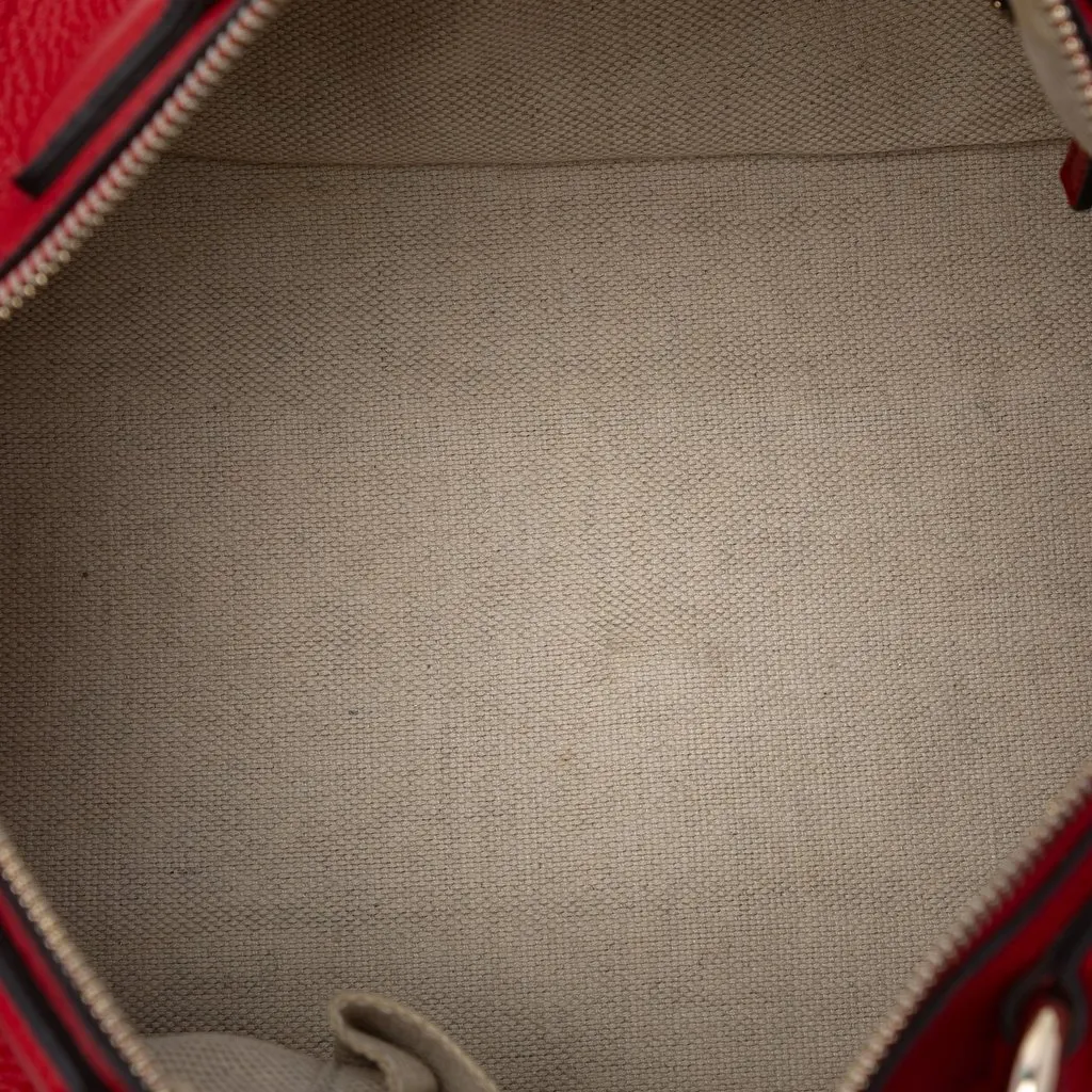Gucci Medium Pebbled Calfskin Soho Boston Bag Red Leather Very good - Model View