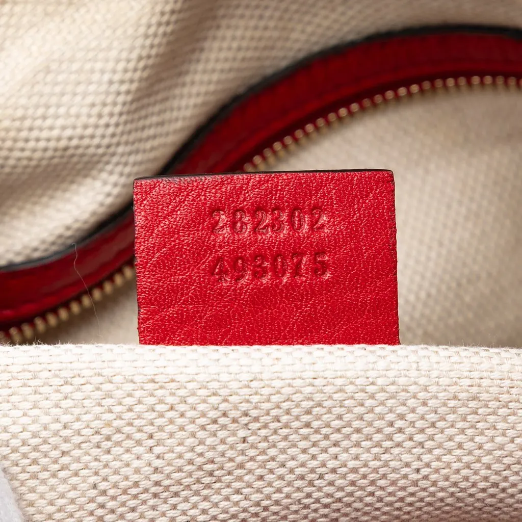 Gucci Medium Pebbled Calfskin Soho Boston Bag Red Leather Very good - Box View