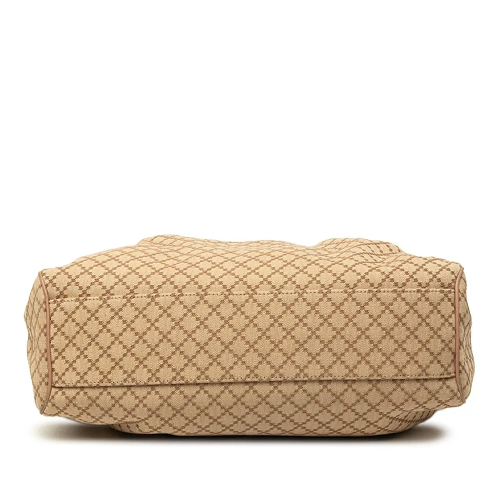 Gucci Medium Diamante Canvas Sukey Tote Beige Canvas Very good - Inside View