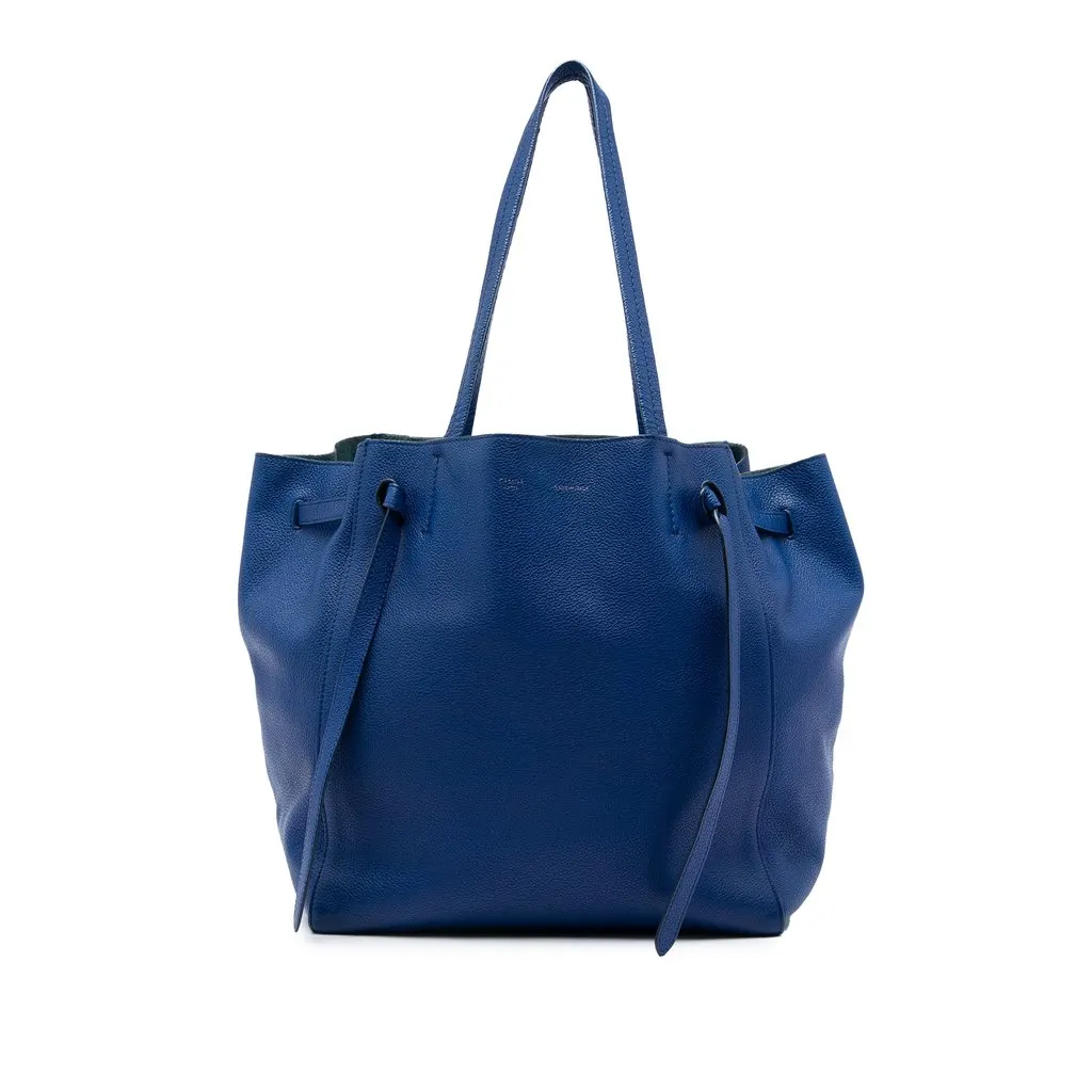 Celine Small Leather Phantom Cabas Tote Blue Leather Very good - Front View