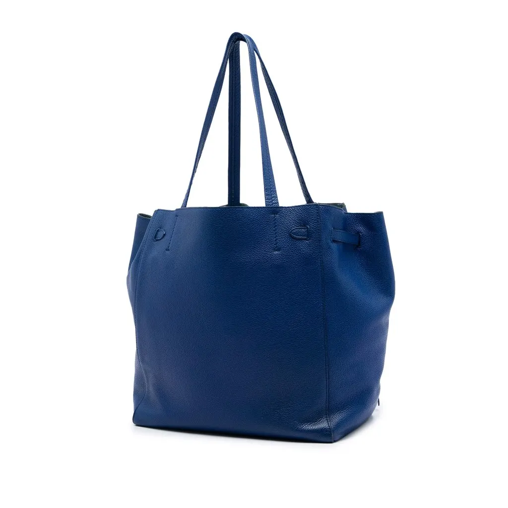 Celine Small Leather Phantom Cabas Tote Blue Leather Very good - Back View