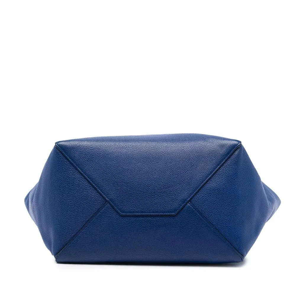 Celine Small Leather Phantom Cabas Tote Blue Leather Very good - Inside View