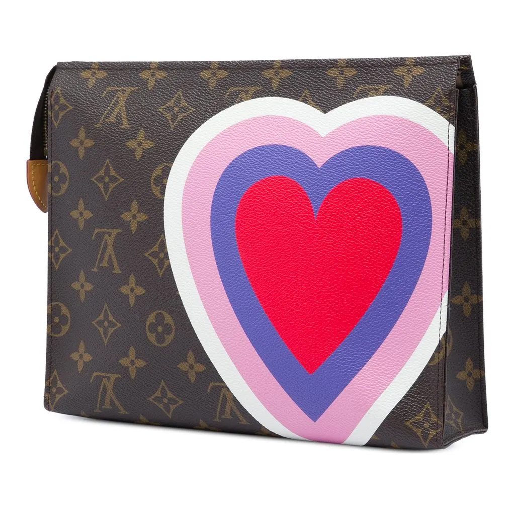 Louis Vuitton Monogram Game On Toiletry Pouch 26 Brown Very good - Back View