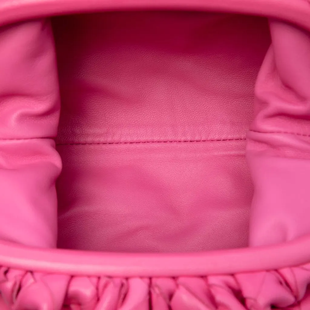 Bottega Veneta Nappa Intrecciato The Mini Pouch Crossbody Pink Leather Very good - Model View