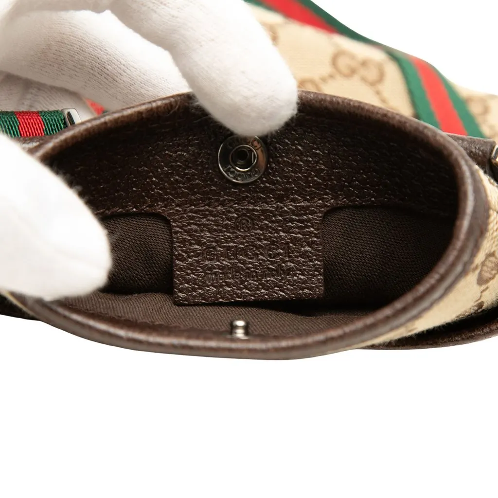 Gucci GG Canvas Web Crossbody Beige Canvas Very good - Box View