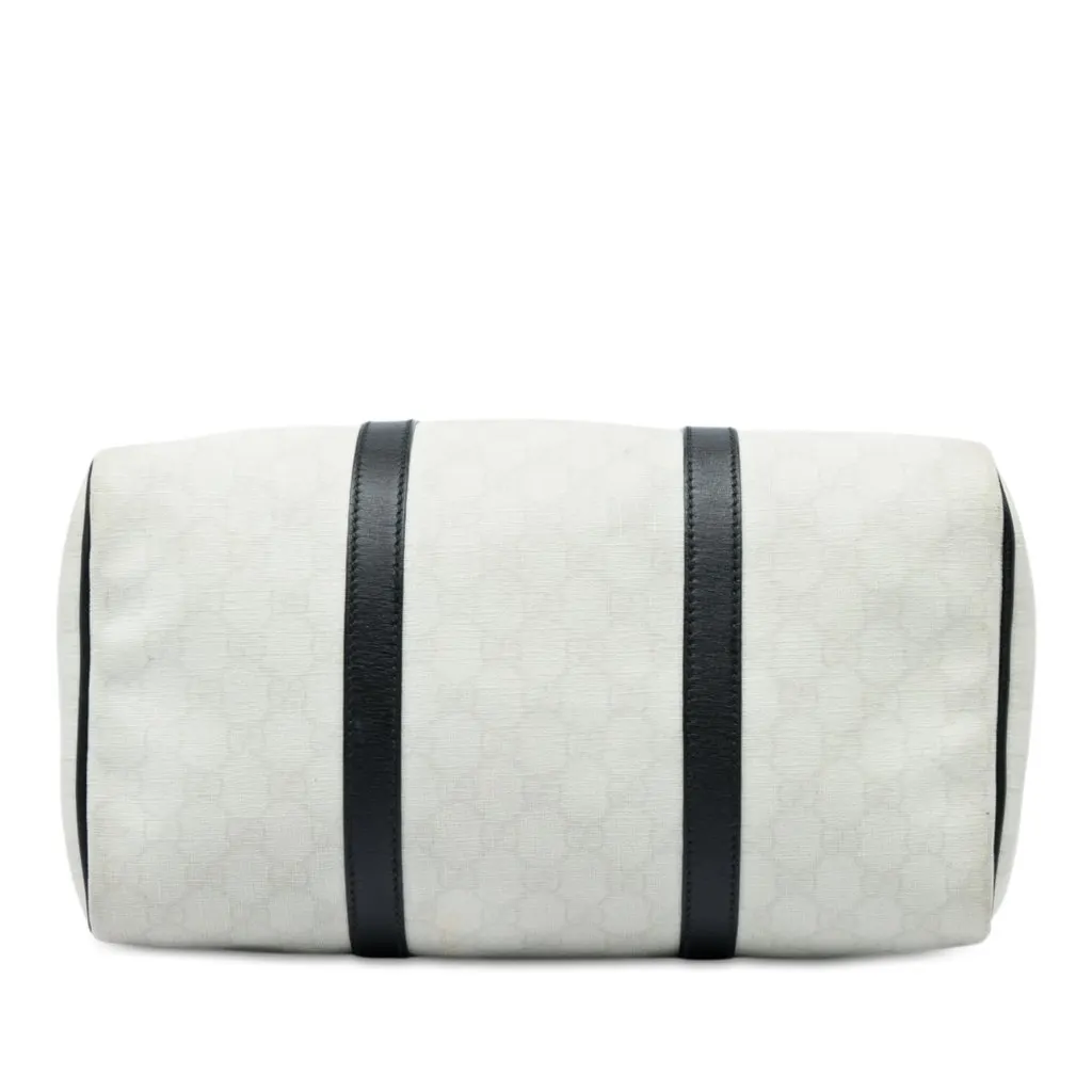 Gucci Medium GG Supreme Joy Boston Bag White Canvas Good - Inside View