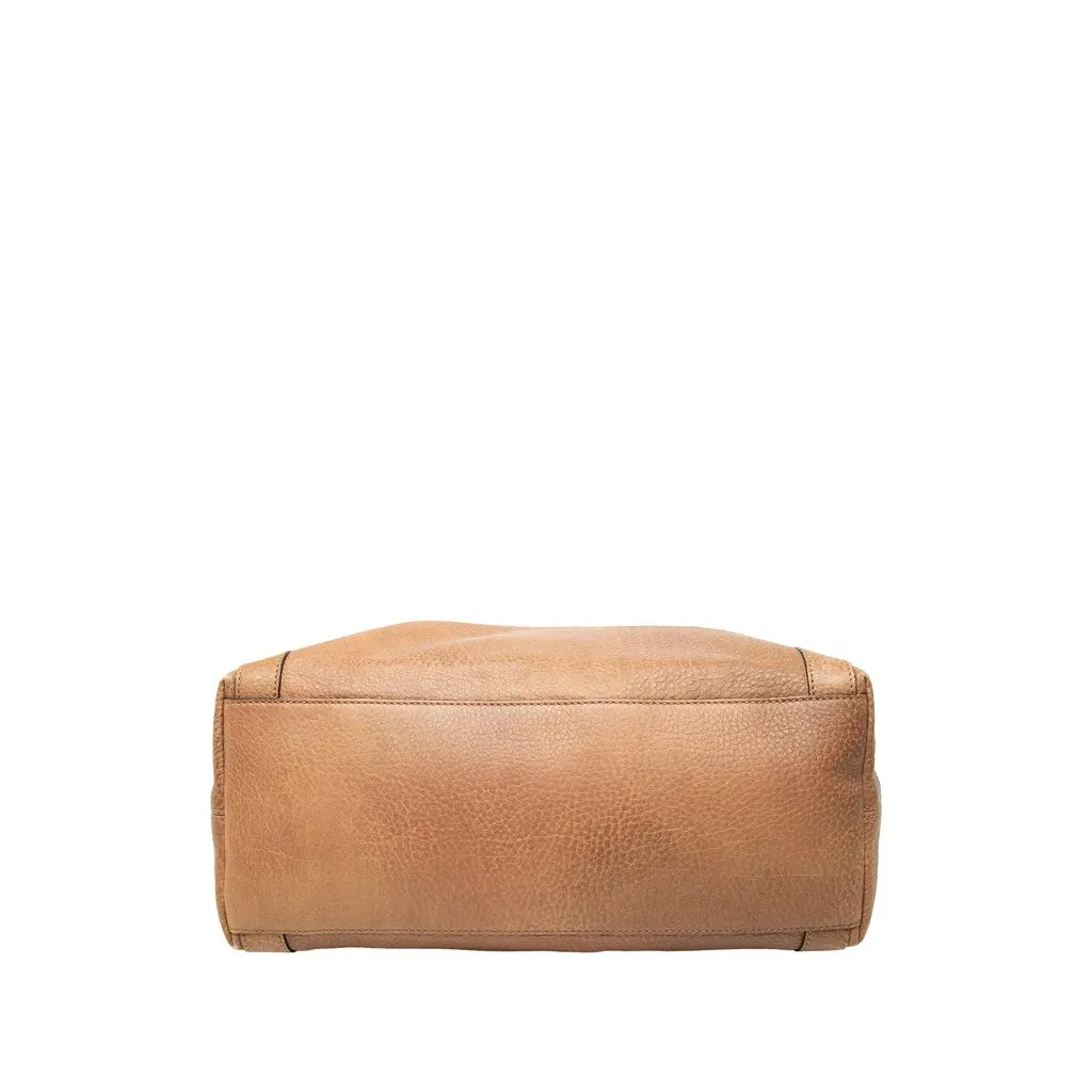 Gucci Medium Leather Miss GG Satchel Brown Leather Good - Inside View