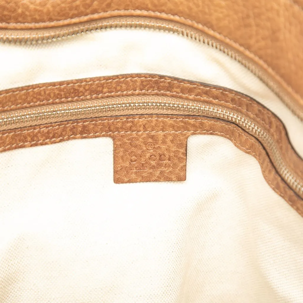 Gucci Medium Leather Miss GG Satchel Brown Leather Good - Box View
