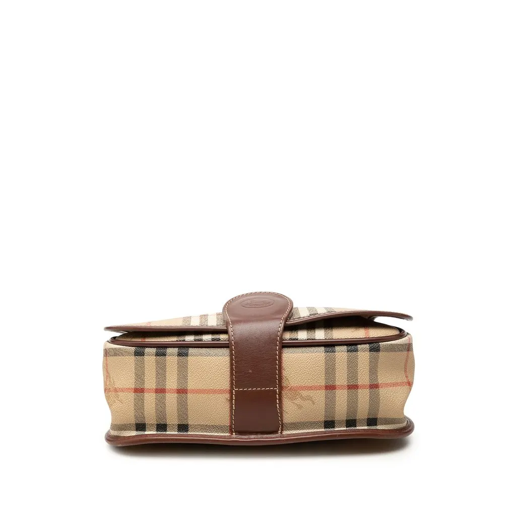 Burberry Haymarket Check Coated Canvas Crossbody Beige Canvas Very good - Inside View