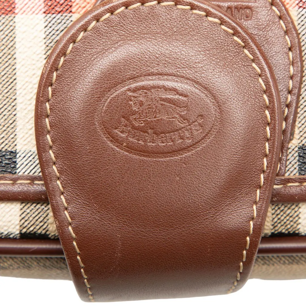 Burberry Haymarket Check Coated Canvas Crossbody Beige Canvas Very good - Box View