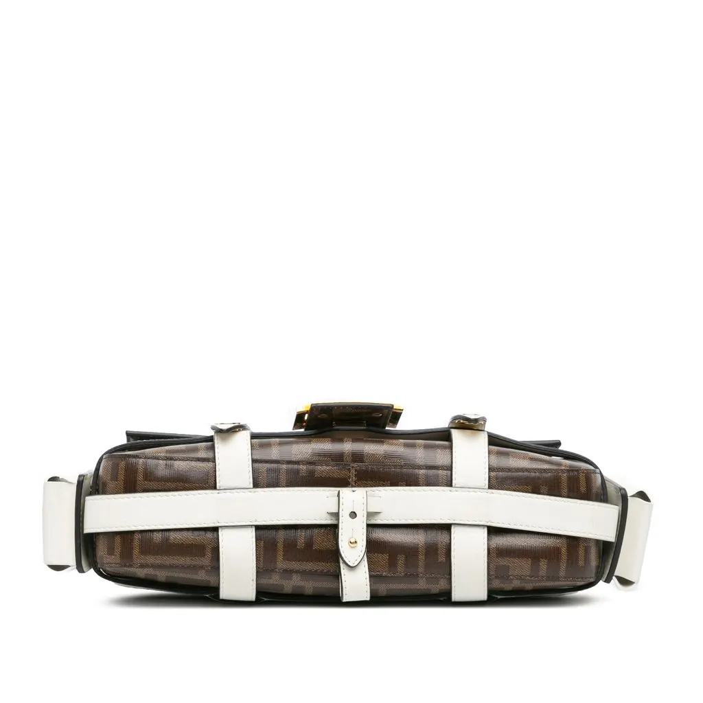 Fendi Zucca Glazed Fabric Cage Baguette Satchel Brown Very good - Inside View
