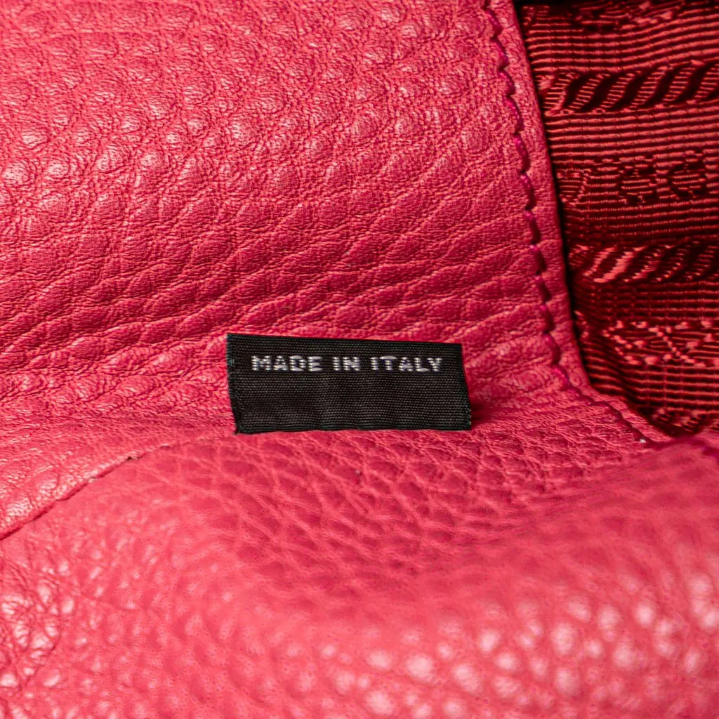 Prada Vitello Daino Open Convertible Tote Pink Leather Very good - Box View