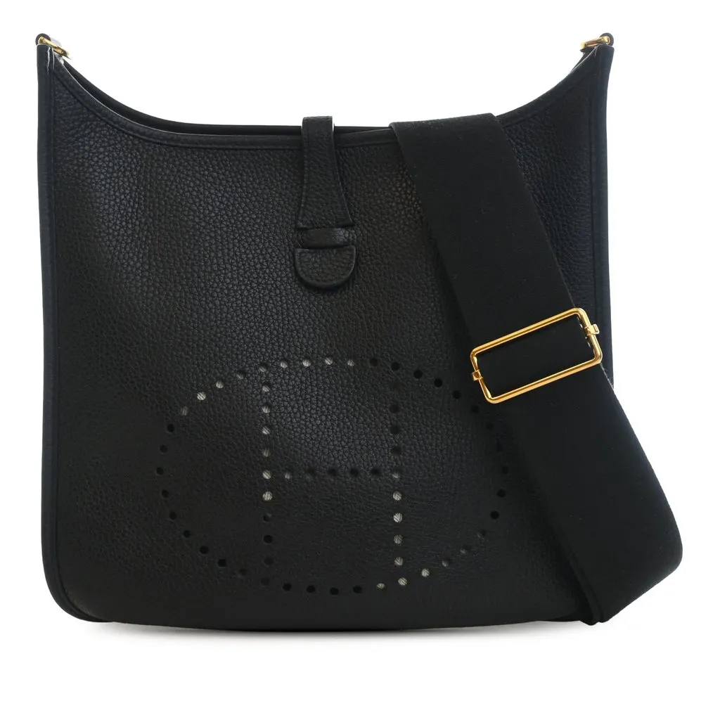 Hermès Clemence Evelyne III 29 Black Leather Very good - Front View