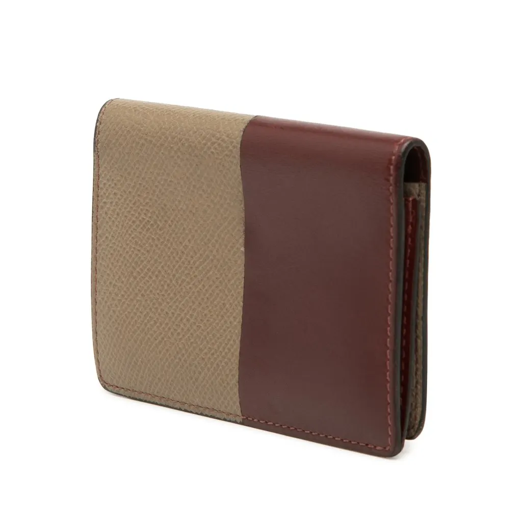 Hermès Bicolor Epsom and Chamonix Manhattan Card Case Red Leather Very good - Back View