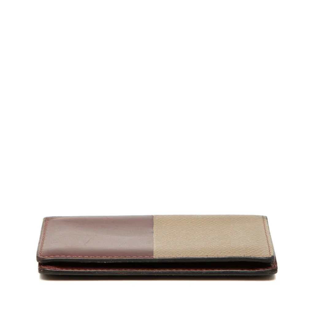 Hermès Bicolor Epsom and Chamonix Manhattan Card Case Red Leather Very good - Inside View