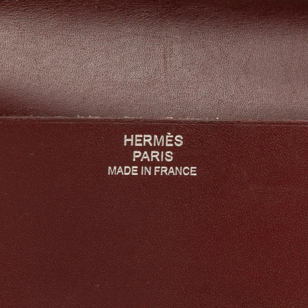 Hermès Bicolor Epsom and Chamonix Manhattan Card Case Red Leather Very good - Box View