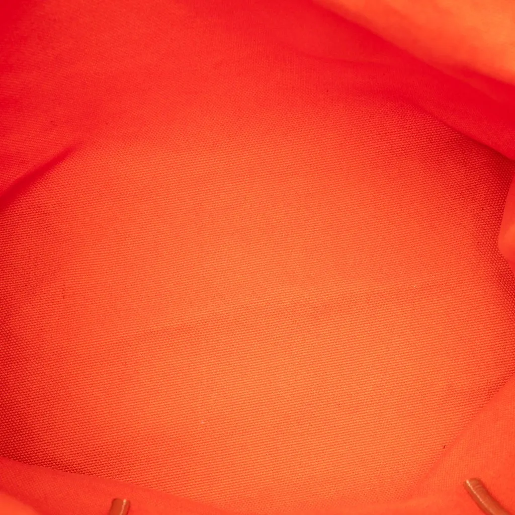 Hermès Toile Etriviere Shopping Tote Orange Very good - Model View