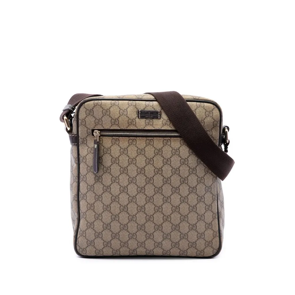 Gucci GG Supreme Crossbody Beige Canvas Very good - Front View