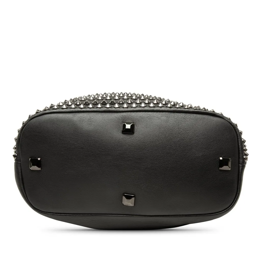 MCM Studded Leather Drawstring Bucket Bag Black Leather Very good - Inside View