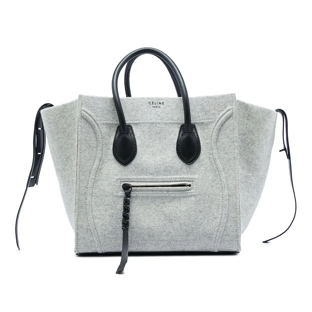 Celine Medium Felt Phantom Luggage Tote MultiColor Very good - Front View