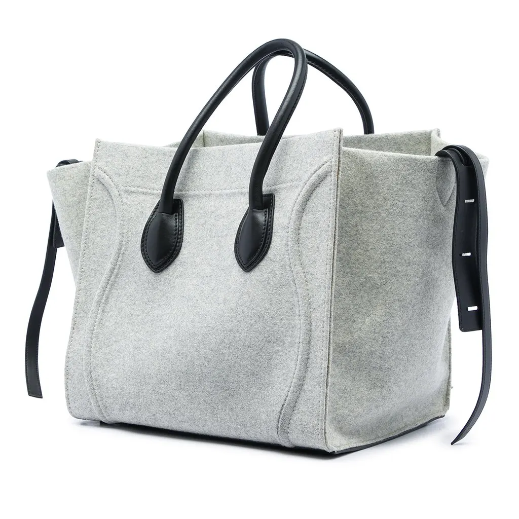 Celine Medium Felt Phantom Luggage Tote MultiColor Very good - Back View