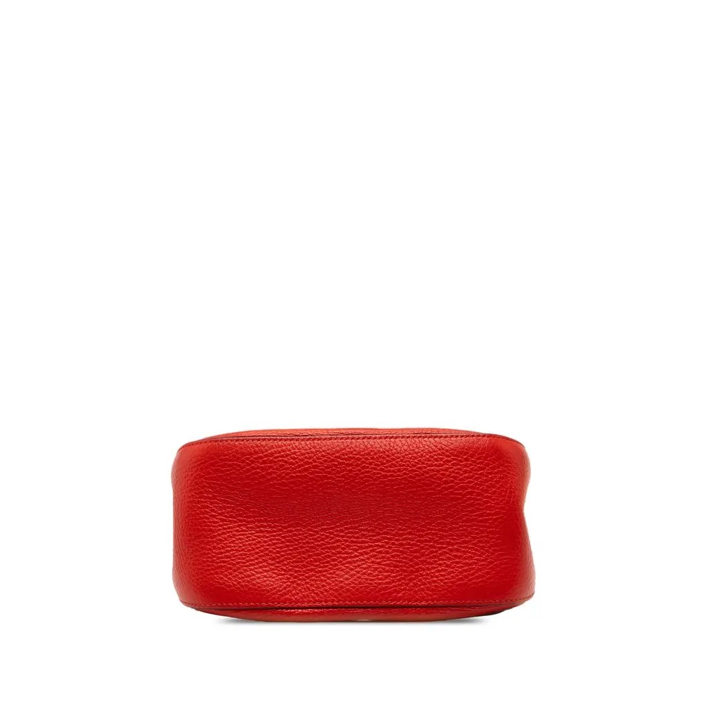 Prada Vitello Daino Grommet Handbag Red Leather Good - Inside View