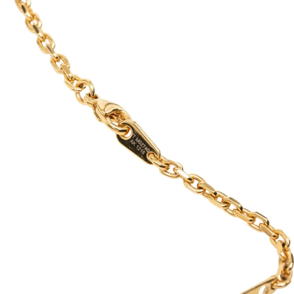 Louis Vuitton Gold Plated LV Yours Chain Necklace Gold Metal Very good - Back View