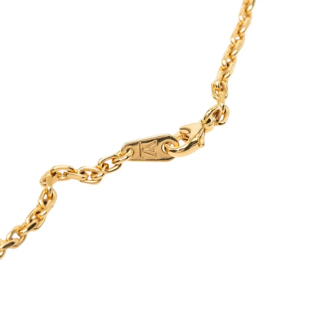 Louis Vuitton Gold Plated LV Yours Chain Necklace Gold Metal Very good - Inside View