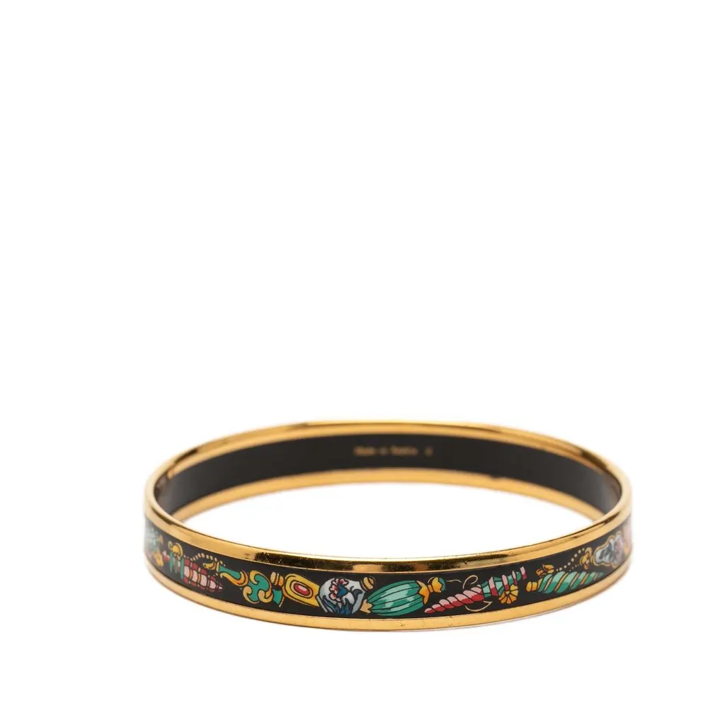 Hermès Narrow Qu Importe le Flacon Enamel Bangle 62 Black Very good - Inside View