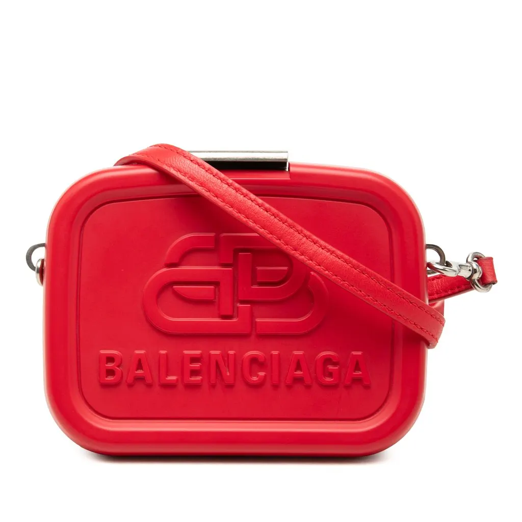 Balenciaga Mini Acetate Lunch Box Case Red Plastic Very good - Front View