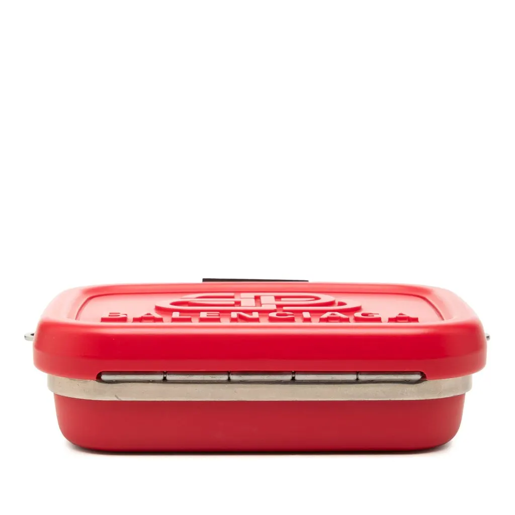 Balenciaga Mini Acetate Lunch Box Case Red Plastic Very good - Inside View