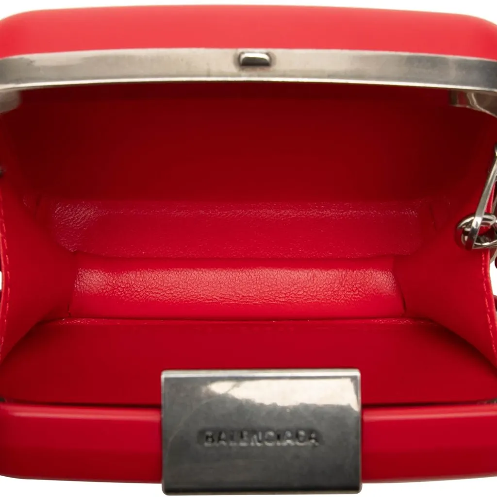 Balenciaga Mini Acetate Lunch Box Case Red Plastic Very good - Model View