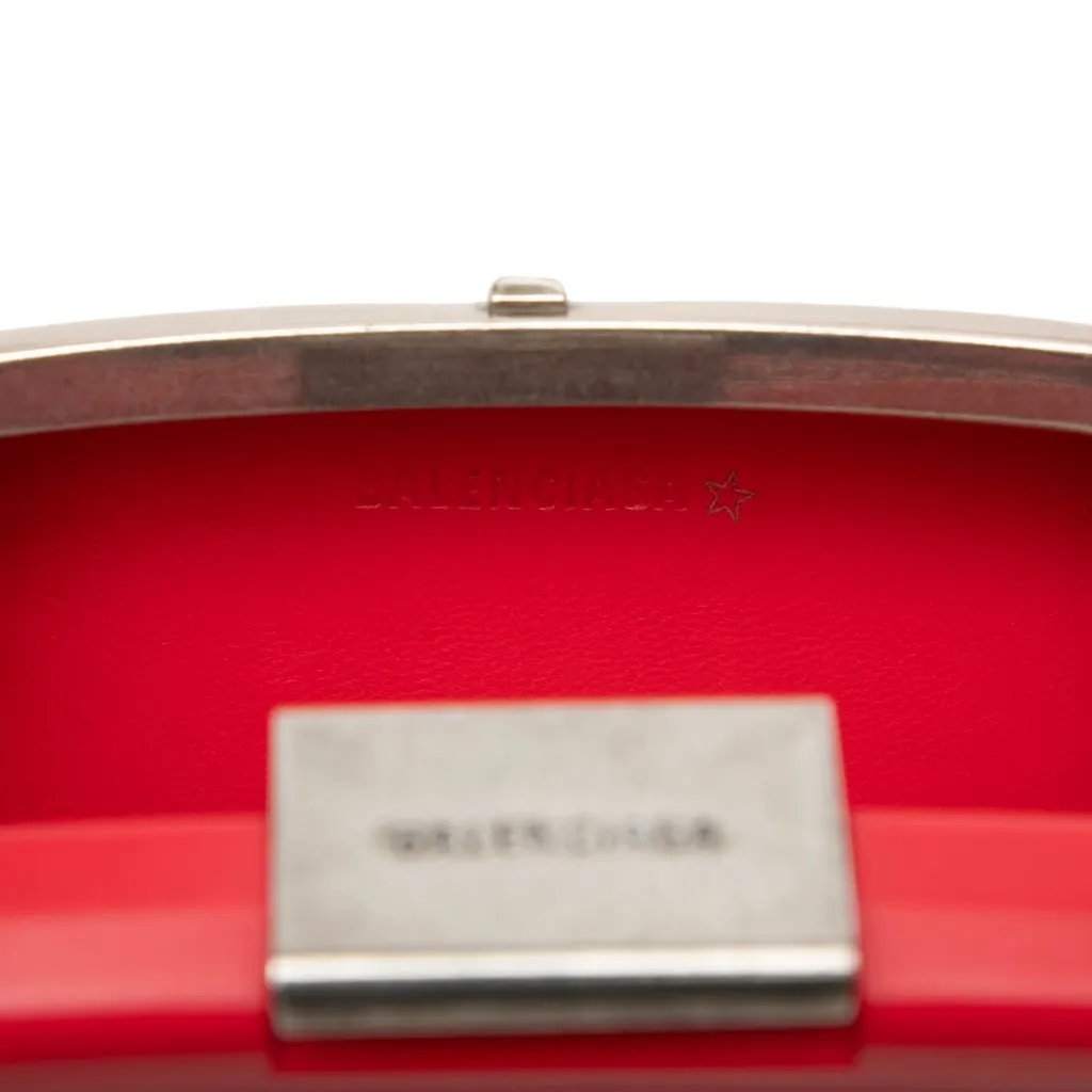 Balenciaga Mini Acetate Lunch Box Case Red Plastic Very good - Box View