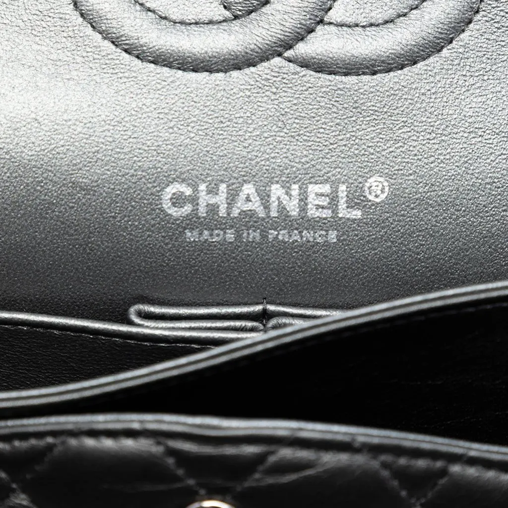 Chanel Medium Classic Lambskin So Black Double Flap Black Leather Very good - Box View