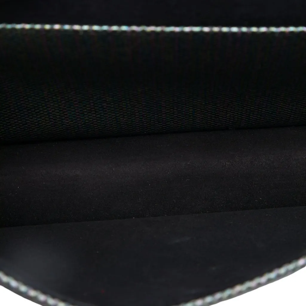 Dior Coated Canvas Houndstooth Wallet on Chain MultiColor Canvas Very good - Model View