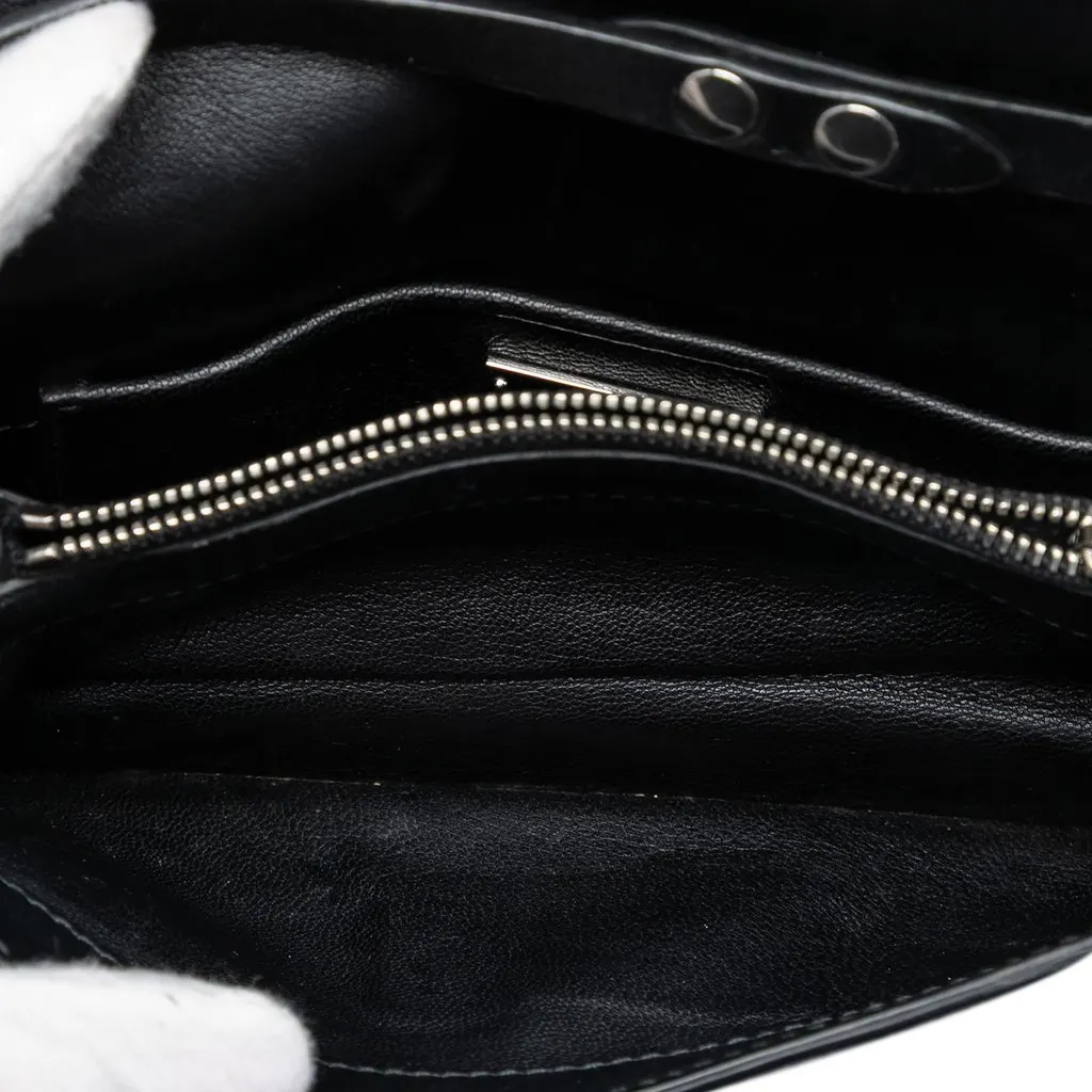 Miu Miu Studded Leather Push Lock Crossbody Black Leather Very good - Model View