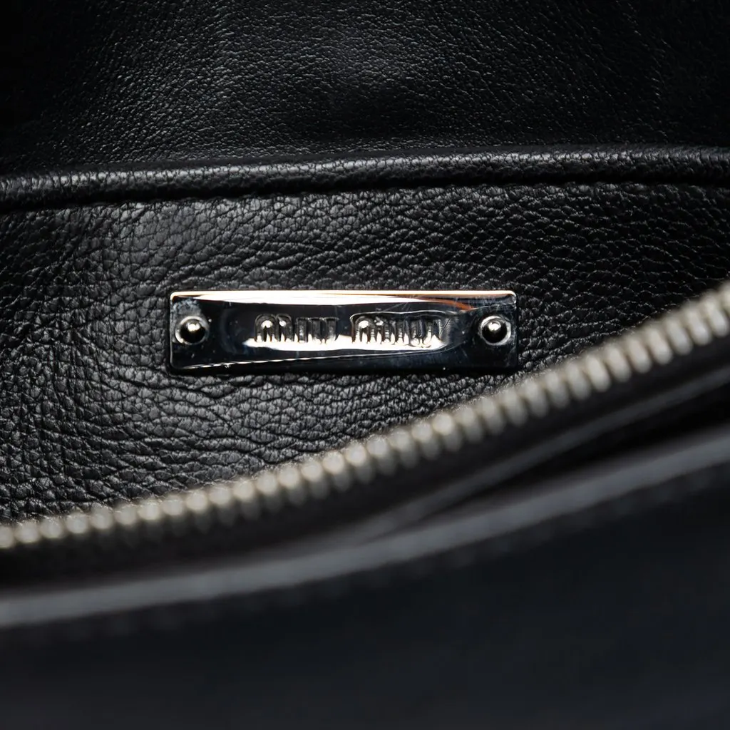 Miu Miu Studded Leather Push Lock Crossbody Black Leather Very good - Box View