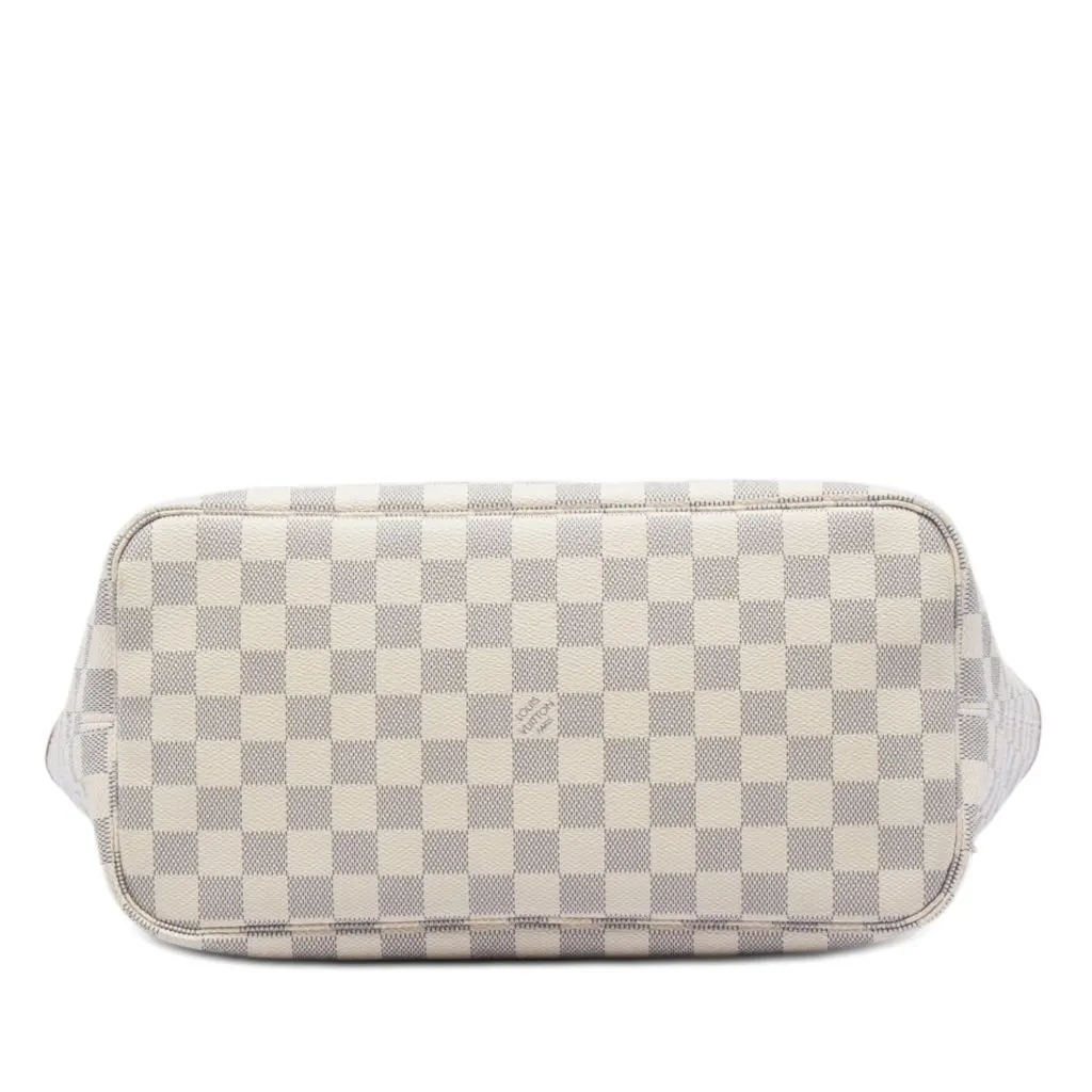 Louis Vuitton Damier Azur Neverfull MM White Very good - Inside View