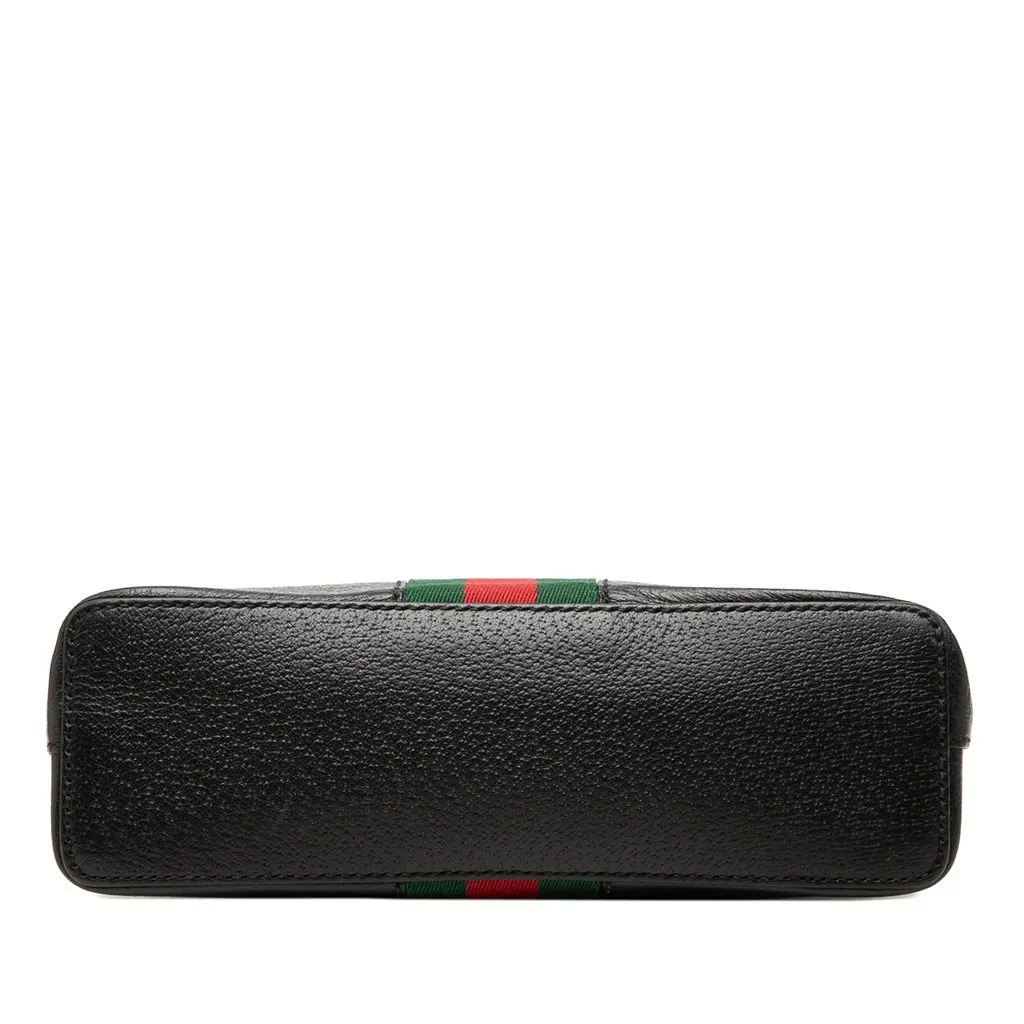 Gucci Small Calfskin Web Ophidia Dome Crossbody Black Leather Very good - Inside View