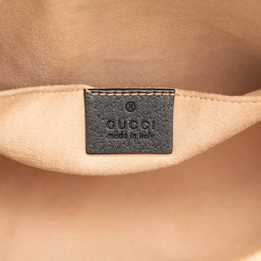 Gucci Small Calfskin Web Ophidia Dome Crossbody Black Leather Very good - Box View
