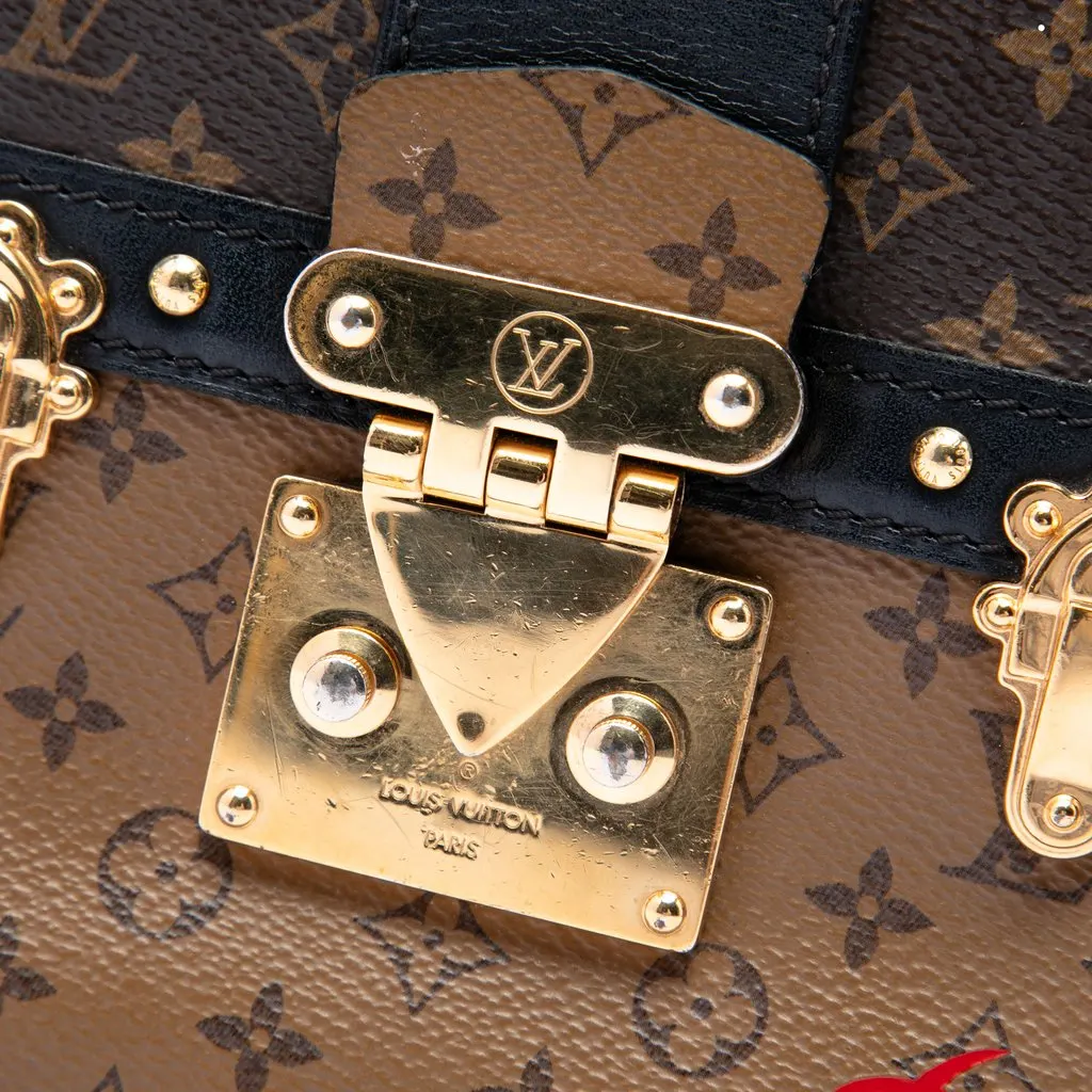 Louis Vuitton Monogram Reverse Trunk Clutch Brown Canvas Good - Box View