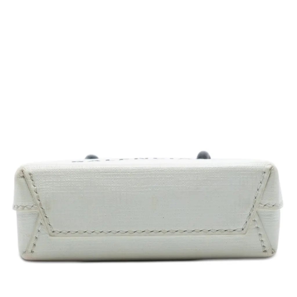 Balenciaga Mini Calfskin Logo Shopping Phone Holder White Leather Very good - Inside View