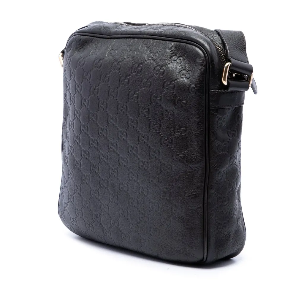 Gucci Guccissima Crossbody Brown Leather Good - Back View