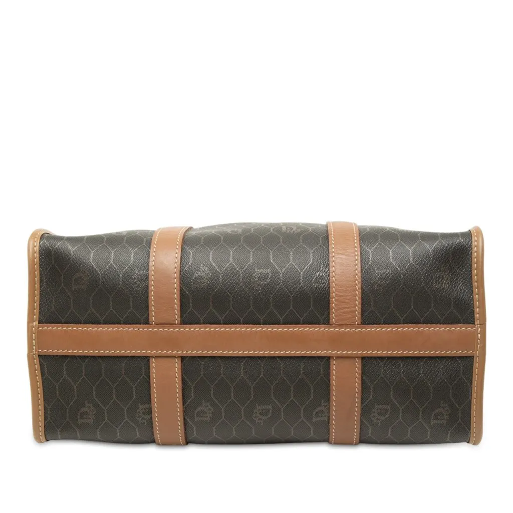 Dior Honeycomb Coated Canvas Boston Bag Black Very good - Inside View
